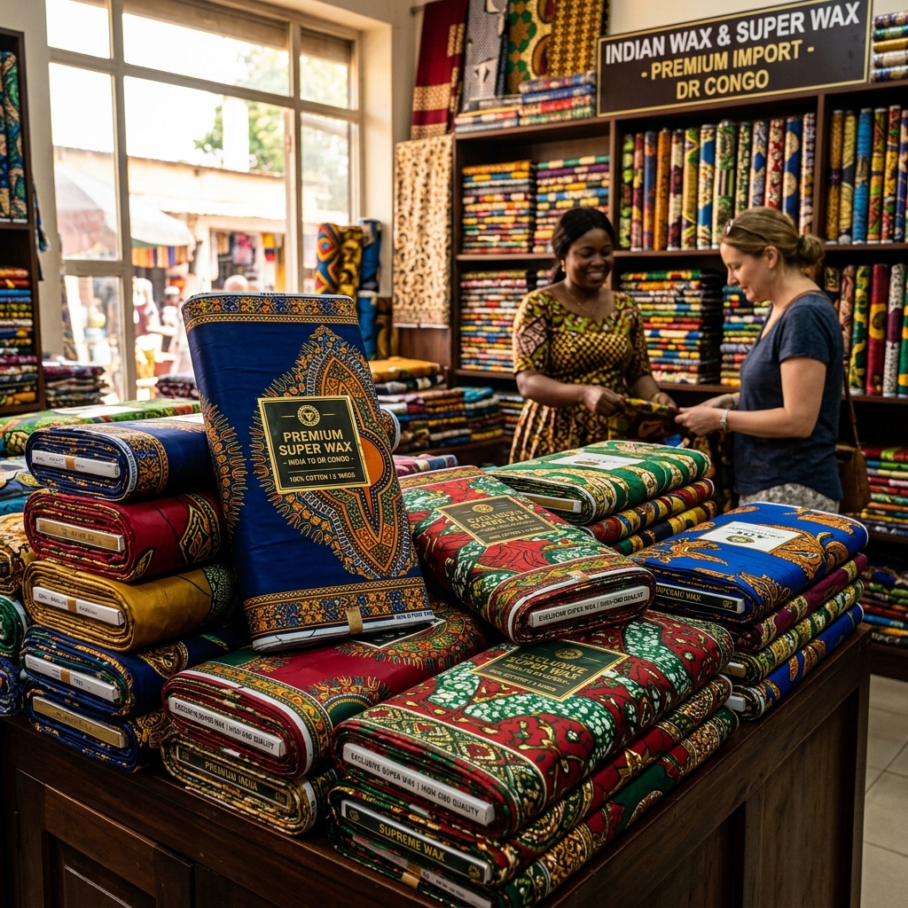 Wax print and super wax fabric for DR Congo import from India